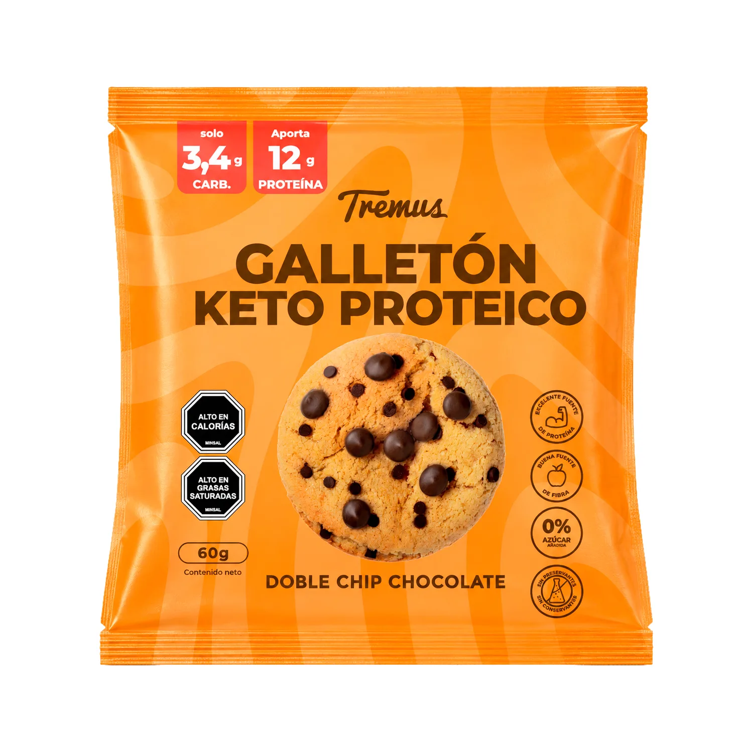 Galletón con doble chip de chocolate