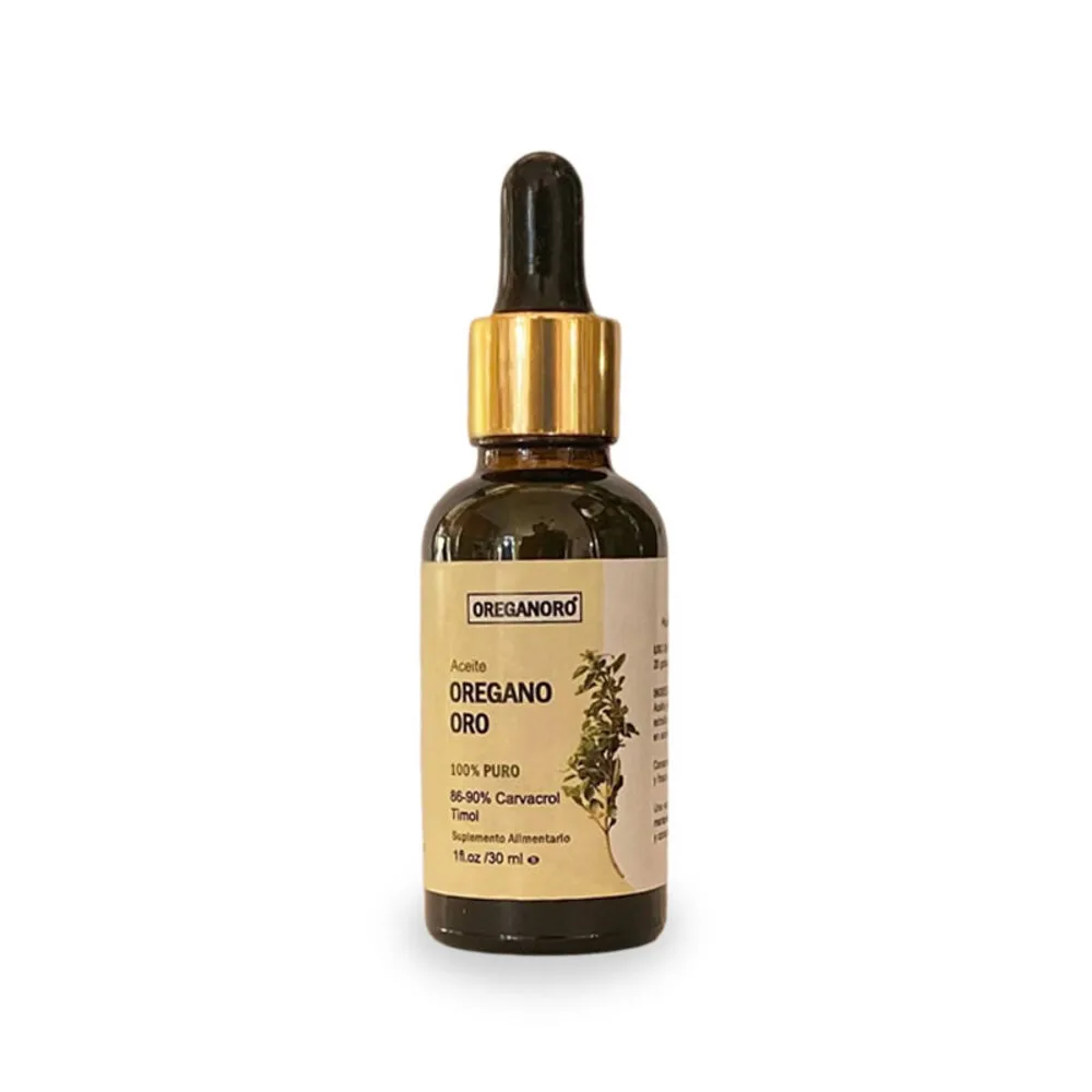 Aceite de Oregano Oro 100% Puro 30ml Madre Tierra