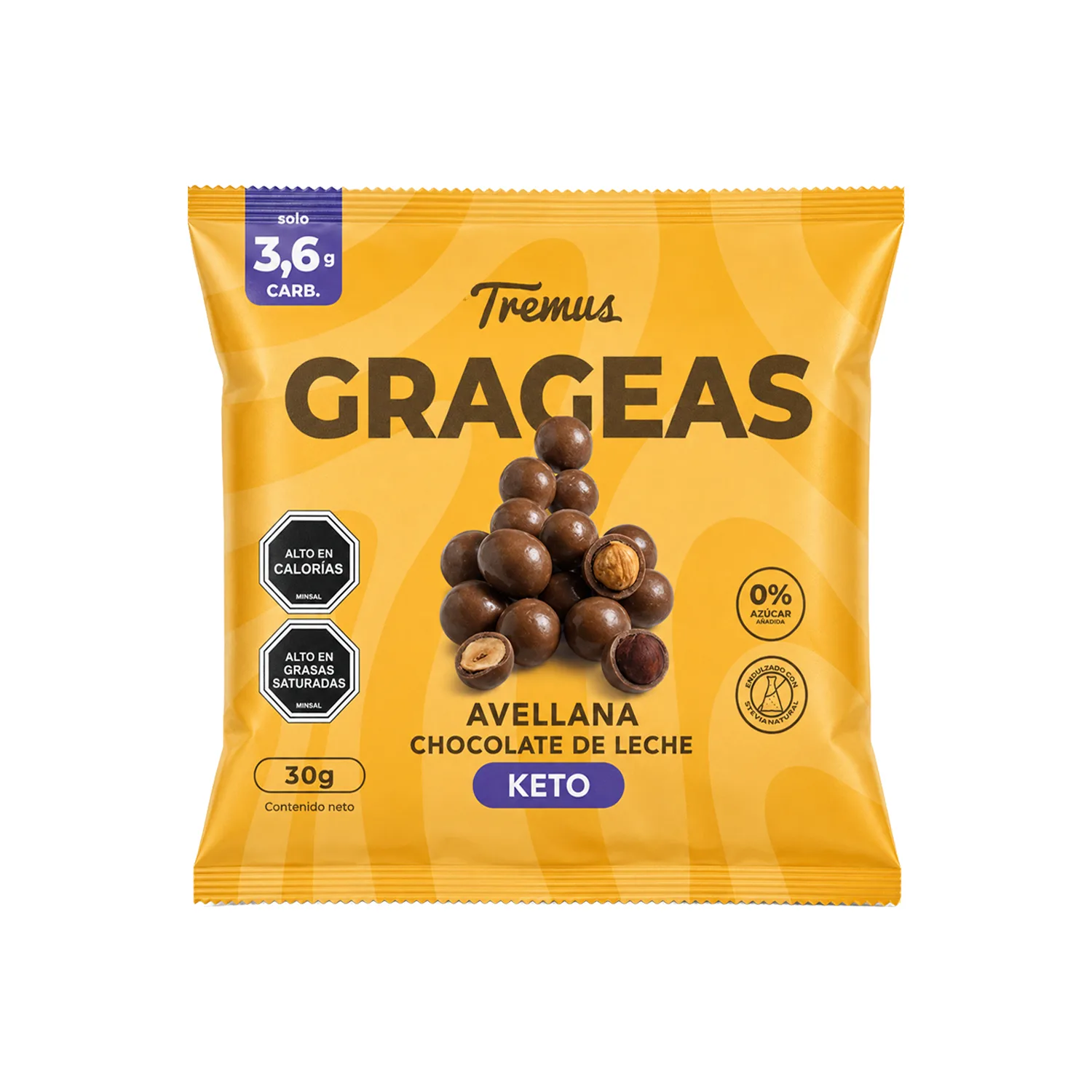 Grageas de avellana cubiertas de chocolate de leche